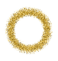 Gold frame glitter texture isolated on white Vector Image