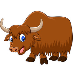 Cartoon happy bison Royalty Free Vector Image - VectorStock