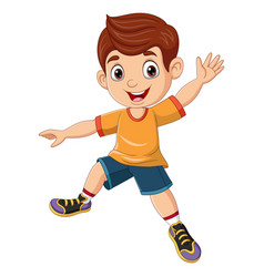 Happy boy cartoon Royalty Free Vector Image - VectorStock