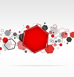 Abstract black hexagon Royalty Free Vector Image
