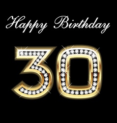 Happy 30th birthday Royalty Free Vector Image - VectorStock