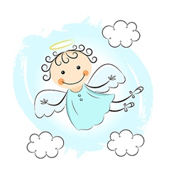 Cute little baby love fairy Royalty Free Vector Image