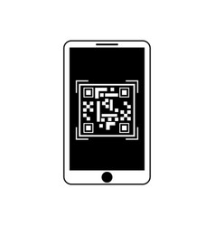 Scan me sign arrow element smartphone symbol qr Vector Image