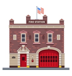 A fire station Royalty Free Vector Image - VectorStock