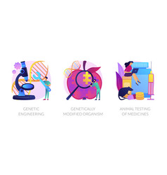 Genetic engineering concept metaphors Royalty Free Vector
