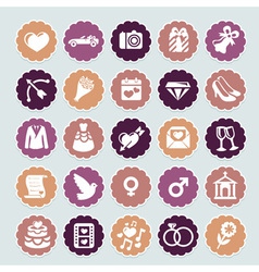 Wedding icon set Royalty Free Vector Image - VectorStock