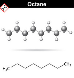 Octane chemical formula Royalty Free Vector Image