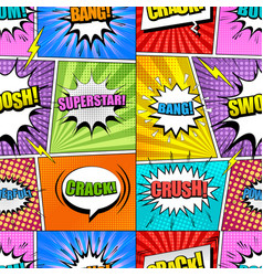 Comic colorful bright seamless pattern Royalty Free Vector