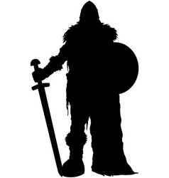 Fantasy medieval army silhouette Royalty Free Vector Image