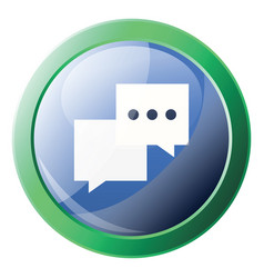 Facebook Chat Round Icon On A White Background Vector Image