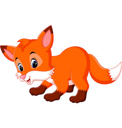 Cute fox cartoon Royalty Free Vector Image - VectorStock