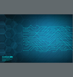 Abstract blue light circuit background technology Vector Image