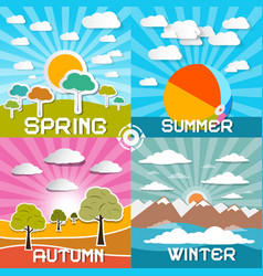 Four seasons Royalty Free Vector Image - VectorStock