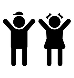 Boy and girl icon design Royalty Free Vector Image