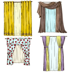 Curtain Drawing Vector Images Over 4 000