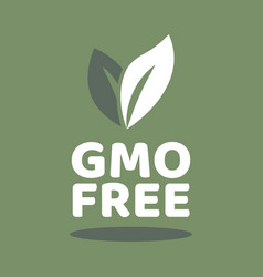 Gmo free icon green non gmo label sign Royalty Free Vector