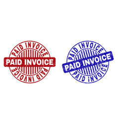 Paid Invoice Rubber Stamp Royalty Free Vector Image