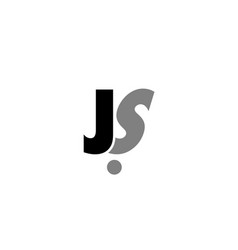 js-j-s-alphabet-letter-logo-combination-icon-vector-image