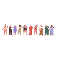 Sexy naked plus size black bbw curvy woman Vector Image