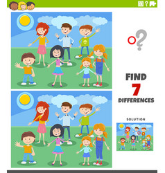 Differences educational game with cartoon children