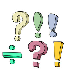 Question and exclamation marks Royalty Free Vector Image