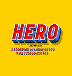Superhero lettering with gradient colors Vector Image
