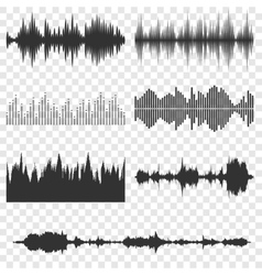 Sound waves set Royalty Free Vector Image - VectorStock