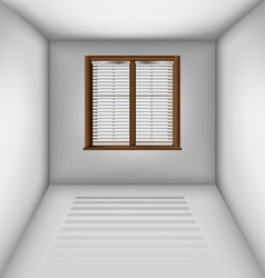 Empty room with three beige walls Royalty Free Vector Image