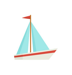 Beautiful sailing ship sailboat with white sails Vector Image