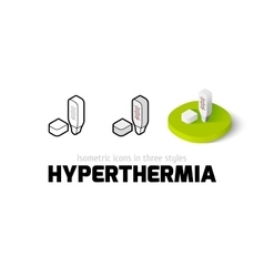 Hyperthermia icon in different style Royalty Free Vector