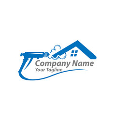 Construction spray foam insulation logo element Vector Image