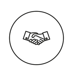 Handshake line icon Royalty Free Vector Image - VectorStock