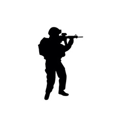 Soldiers silhouettes Royalty Free Vector Image