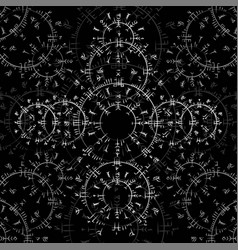 Abstract runic symbols background Royalty Free Vector Image