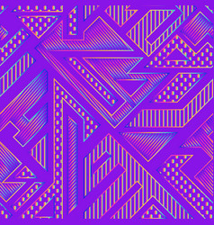 Bright neon geometric seamless texture Royalty Free Vector
