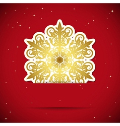 Christmas border snowflake design background Vector Image