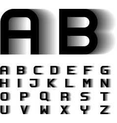 Eps10 distortion blur font alphabet letters Vector Image