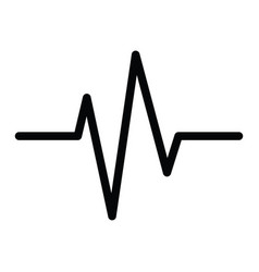 Heartbeat sign in flat design Royalty Free Vector Image