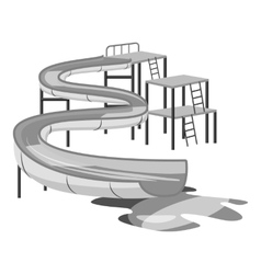 Waterslide In Pool Icon Gray Monochrome Style Vector Waterslide In Pool Icon Gray Monochrome Style Vector