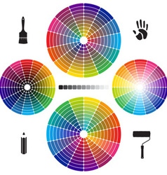 Color wheel background Royalty Free Vector Image