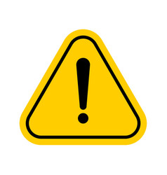 Yellow hazard warning symbol Royalty Free Vector Image