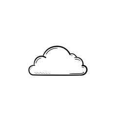 Cloud database hand drawn outline doodle icon Vector Image