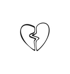 Simple doodle heart hand drawn heart isolated Vector Image