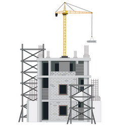 Building construction site on white background Vector Image