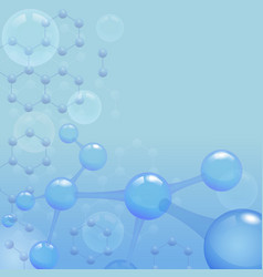 Molecule over blue background Royalty Free Vector Image