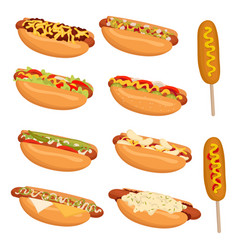 Hot dodg various Royalty Free Vector Image - VectorStock