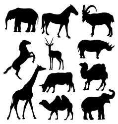 Animal silhouettes Royalty Free Vector Image - VectorStock