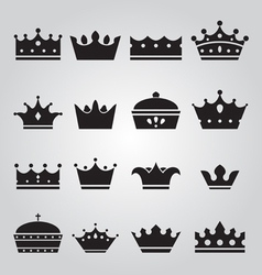 Royal crown silhouette king crowns majestic Vector Image