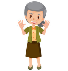 Elderly with clean hands Royalty Free Vector Image