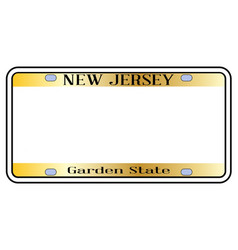 Blank license plate border Royalty Free Vector Image